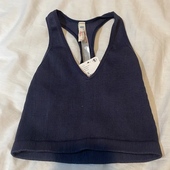 NWT FP Movement Free Throw Crop Top in midnight navy size XS - Picture 4 of 8